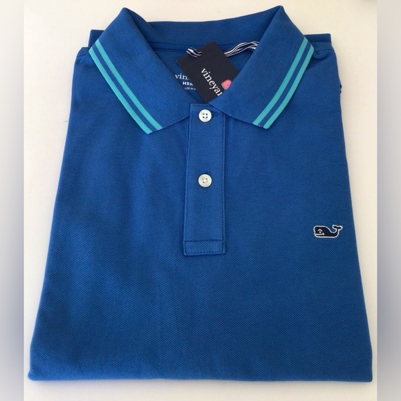 Vineyard Vines Mens Plaited Collar Heritage Pique Polo Shirt New in Pack… - Picture 4 of 12